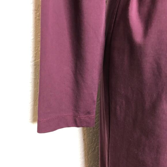 Ann Taylor wine purple tie waist midi dress size 12 - Picture 7 of 15
